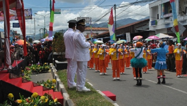 SMPN 1 Panyabungan Ikut Berpartisipasi Memeriahkan HUT RI 71