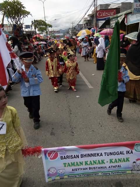 TK ABA Gunungtua Juara I Karnaval di Madina