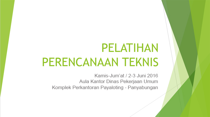 Pelatihan Perencanaan Teknis