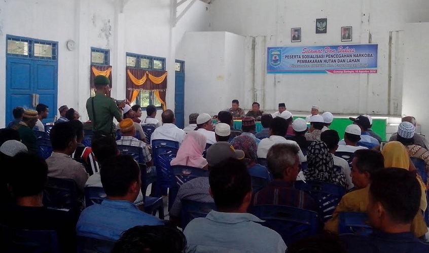 Muspika Sosialisasikan Pencegahan Narkoba dan Pembakaran Hutan dan Lahan