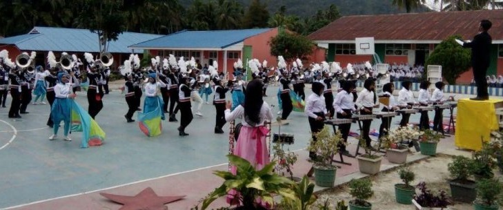 SMA 1 Kotanopan Ikuti Konser Raja Majestic Marching Band Competition III